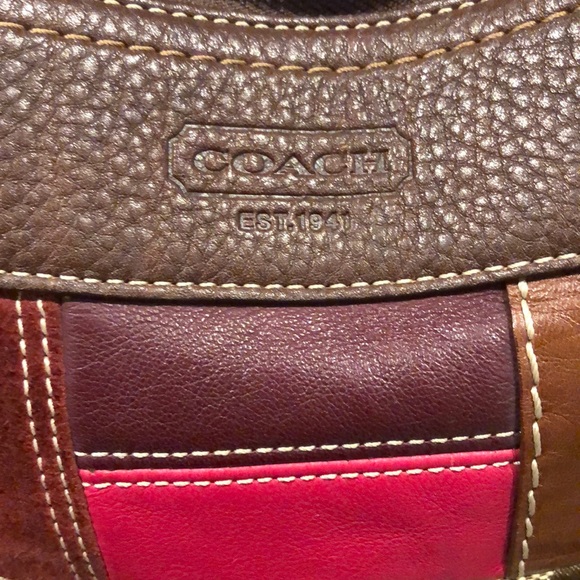 COACH Patchwork Madras Crossbody Shoulder Bag Adjustable Strap Vintage Duffle - Picture 5 of 17